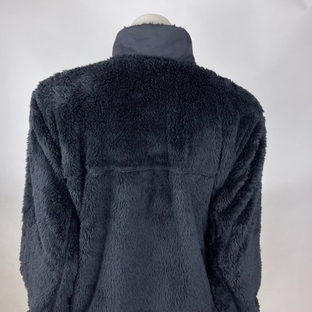 ZYIA Teddy 1/4 Zip Pocket Jacket Long Sleeve Lined Collar Pullover Black Women M - Picture 9 of 13